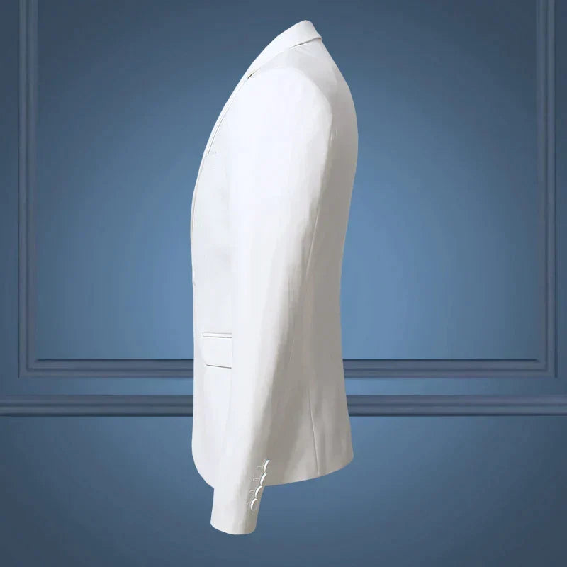 Elegant men's classic single-breasted blazer. A stylish party jacket & formal wear essential for men's fashion.
