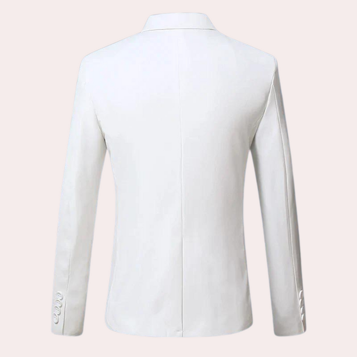Versatile men's classic blazer, perfect for business meetings, casual events, or elegant party wear. Slim fit.