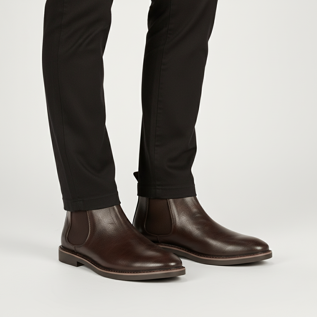 Leon men's classic ankle boots, a timeless slip-on Chelsea style suitable for various occasions