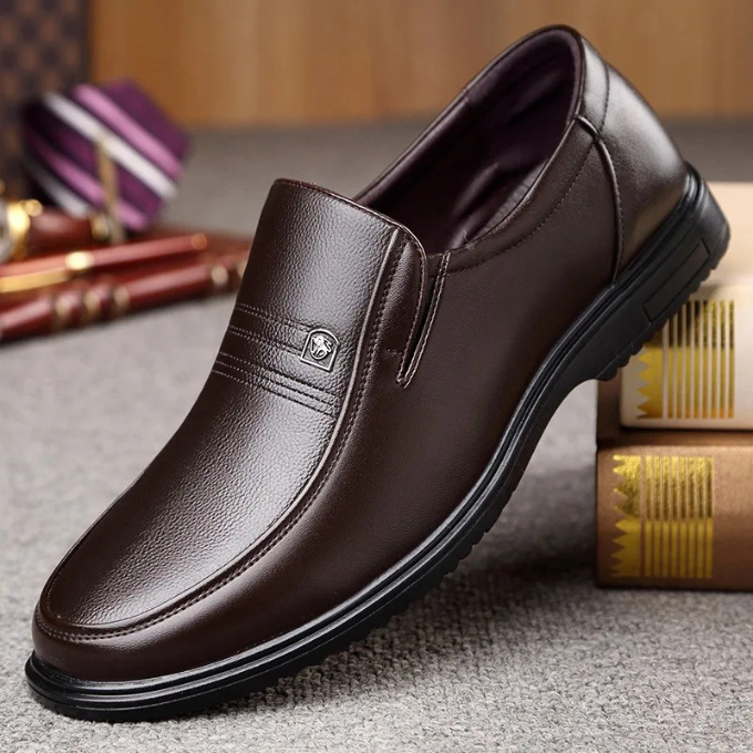 Elegant men's slip-on formal shoes, classic loafers designed for ultimate comfort and professional look.