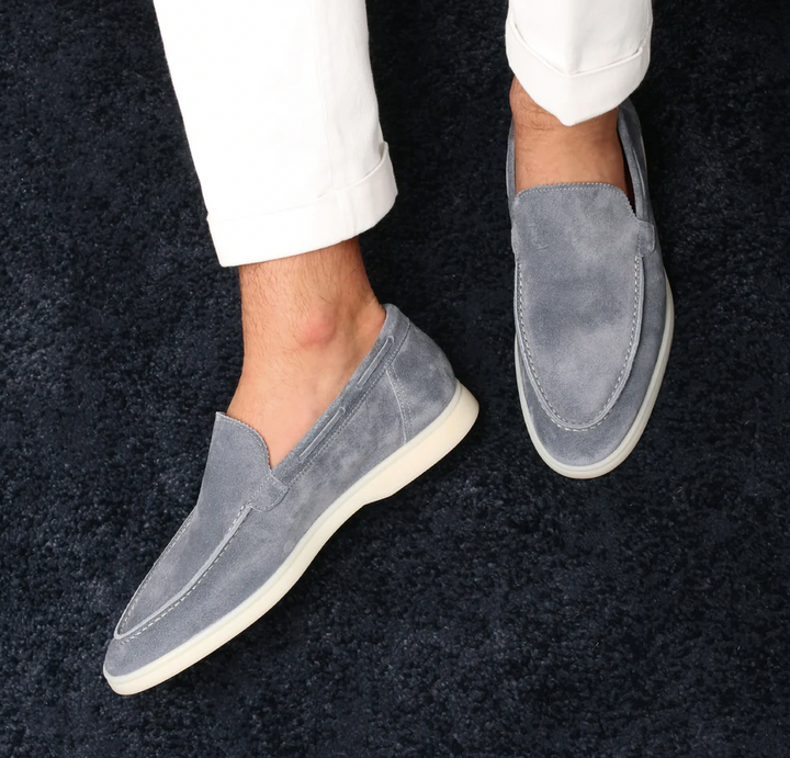 Men's classic slip-on leather loafers for effortless style and everyday comfort.