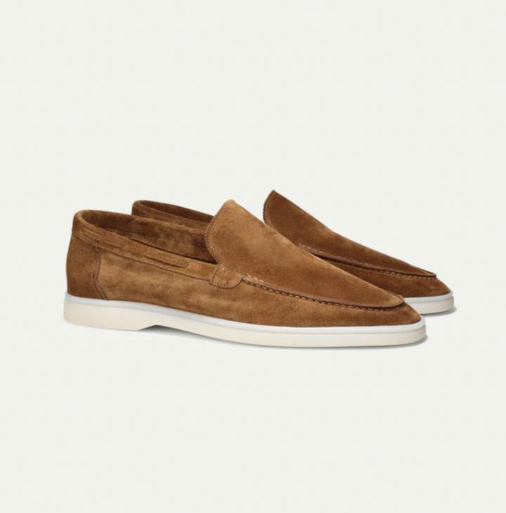 Durable sole of men's classic slip-on loafers, engineered for comfort and everyday wearability.