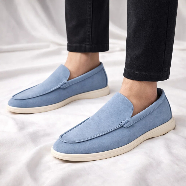 Comfortable men's slip-on loafers with padded insoles & flexible soles for everyday wear. Easy shoes.