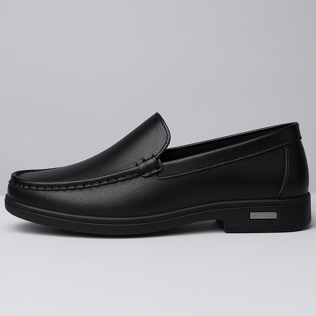 Elegant men's slip-on dress loafers with cushioned sole for ultimate all-day comfort. Casual or formal.