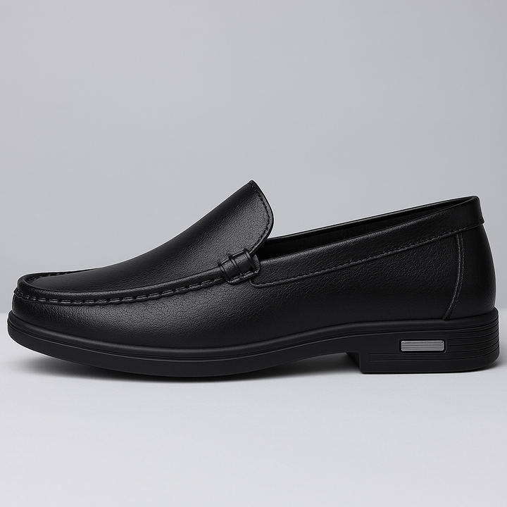 Elegant men's slip-on dress loafers with cushioned sole for ultimate all-day comfort. Casual or formal.