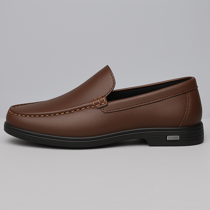 Sophisticated men's business casual loafers, slip-on design for a polished look & all-day professional comfort.