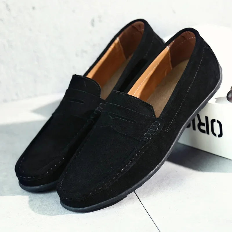 Timeless men's classic slip-on loafers, offering comfortable, stylish footwear for any season.