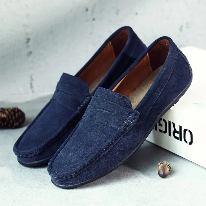 Versatile men's slip-on loafers, comfortable for all-day wear, suitable for casual & formal looks.