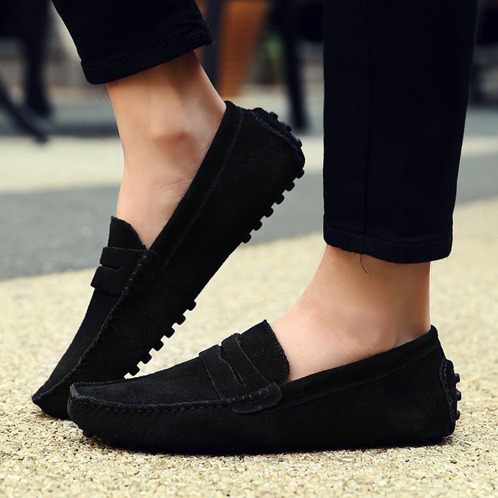 Sophisticated men's classic slip-on dress loafers. Elegant and comfortable men's footwear for formal or casual.