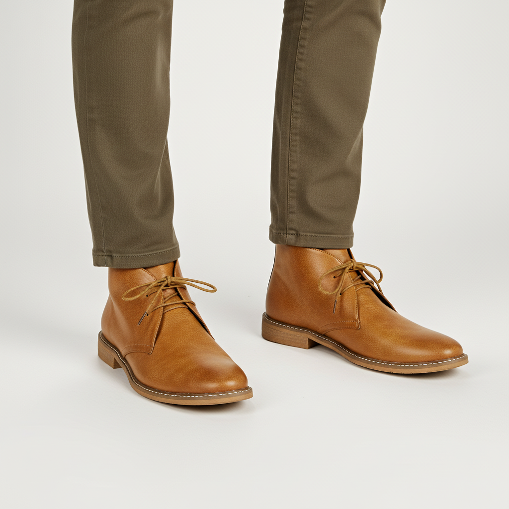 Vintage style men's dress shoes, Andreas brand, offering superior comfort and durability.