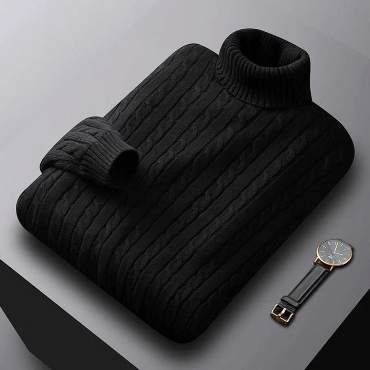 Comfortable men's classic fit knit pullover, soft long sleeve crew neck sweater for everyday fashion.