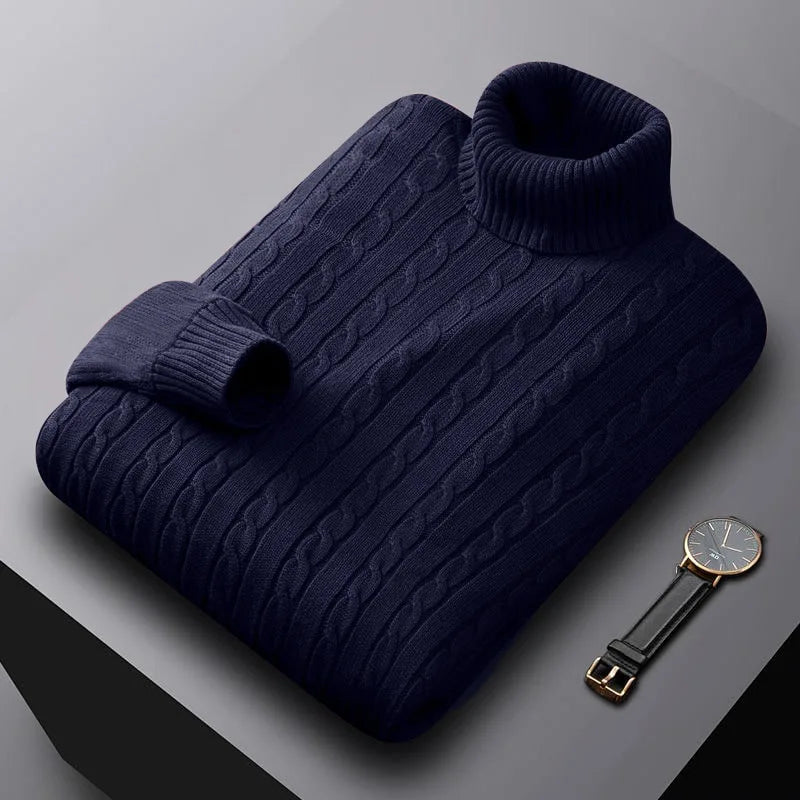 Soft knit men's pullover sweater, classic long sleeve crew neck for comfortable everyday and smart casual wear.