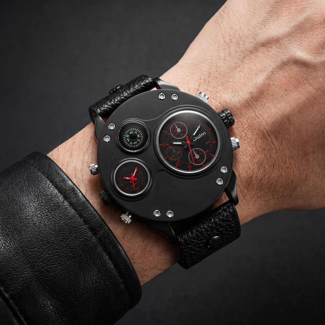 Elegant men's wrist watch featuring a classic design and stainless steel construction.