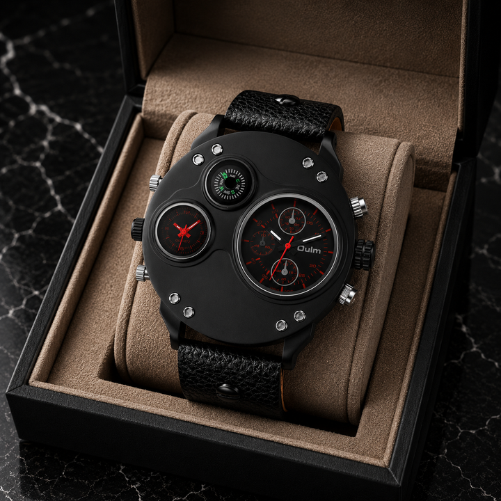 Men's elegant stainless steel quartz watch, durable & water-resistant with vintage style.