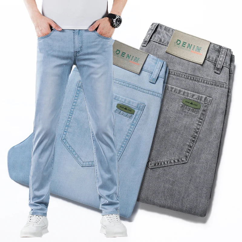 Men's classic straight fit denim jeans for everyday wear. Comfortable and versatile men's fashion apparel.