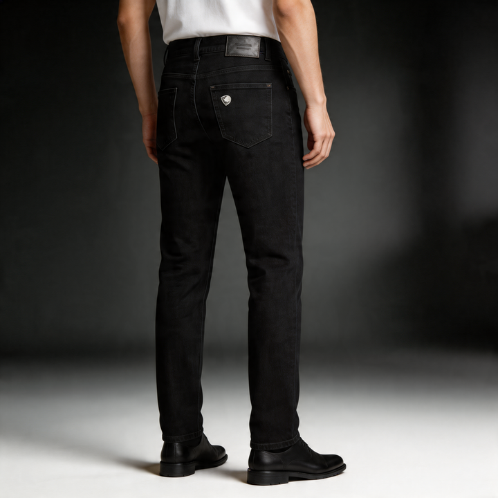 Casual men's straight-leg trousers in light blue, perfect for comfortable everyday fashion.