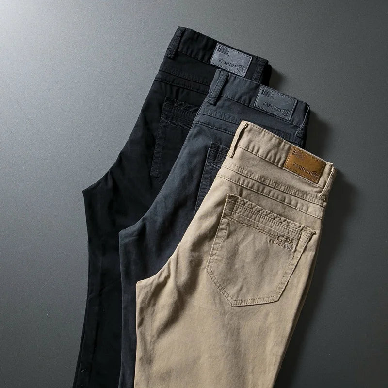 Men's Classic Stretch Fit Everyday Pants, versatile for work or casual wear, ultimate comfort & flexible fit.