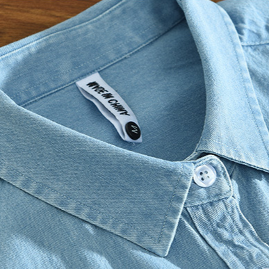 Men's retro style striped shirt, a comfortable everyday long-sleeve button-up option.
