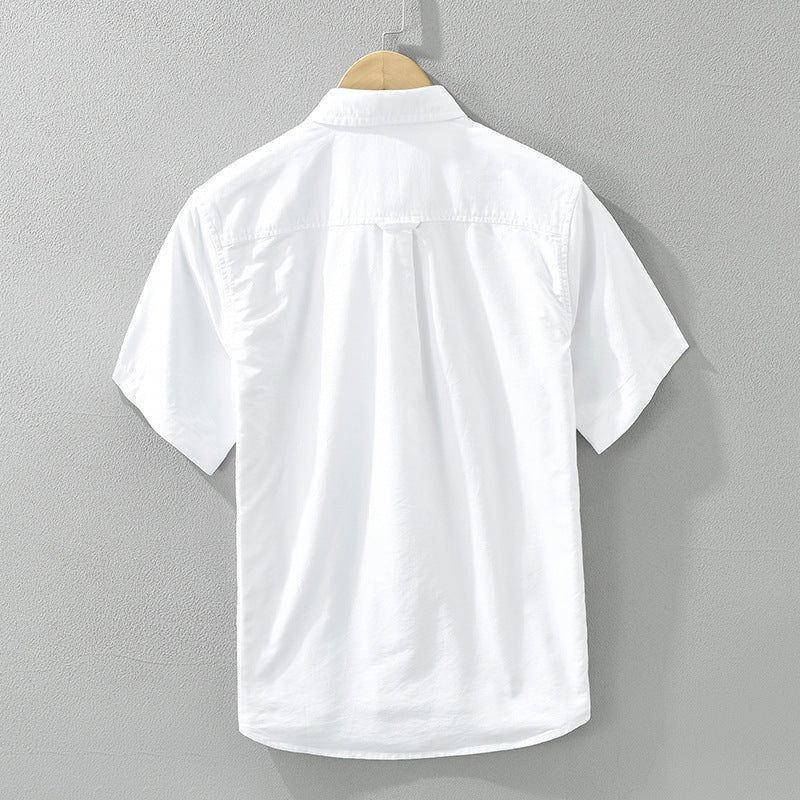 Men's stylish short sleeve striped summer shirt, lightweight, comfortable, and versatile for warm weather fashion.
