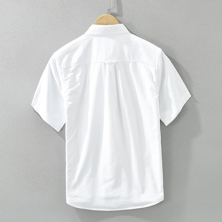 Men's stylish short sleeve striped summer shirt, lightweight, comfortable, and versatile for warm weather fashion.
