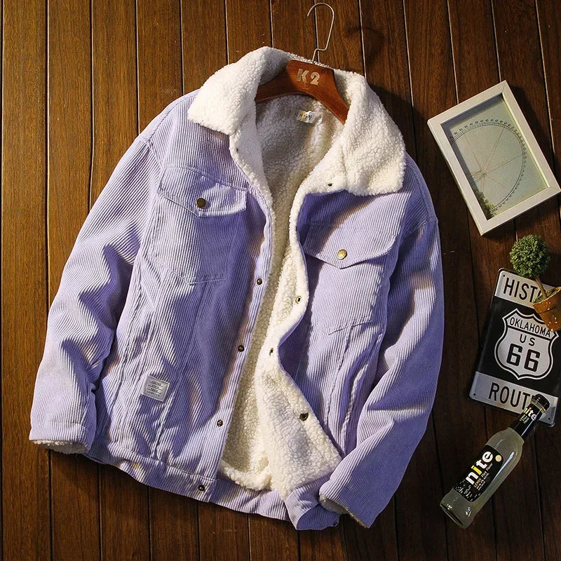 Mens fashion classic jacket with snap closure, durable & stylish for versatile fall and winter wear.