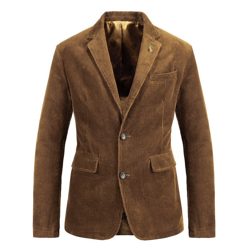 Navy men's classic blazer, an essential tailored jacket for smart-casual & business fashion. Elevate your style easily.