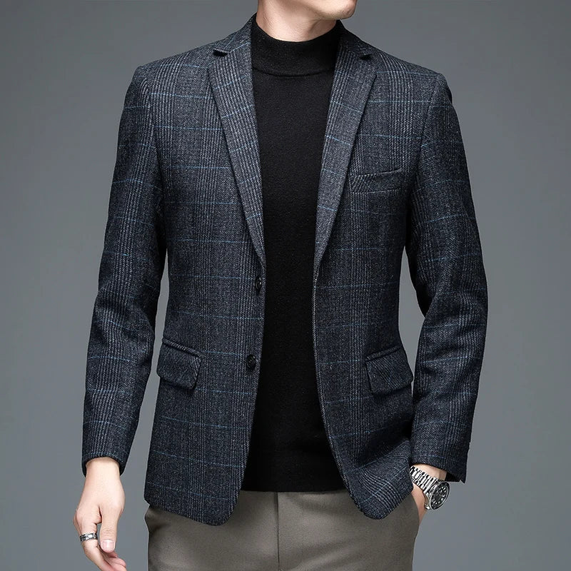 Men's camel tailored blazer for a smart casual or business professional look. Comfortable & stylish.