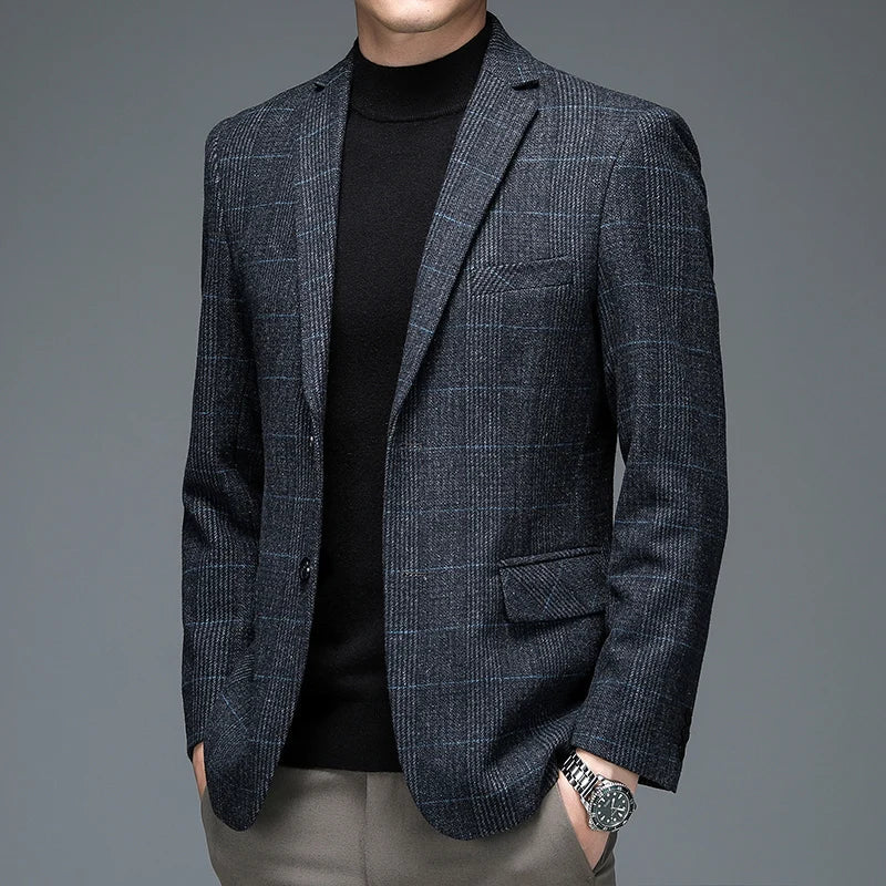 Comfortable men's professional tailored blazer. Excellent for business attire & formal events.