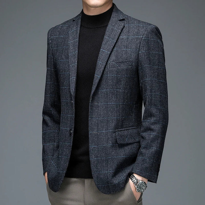 Comfortable men's professional tailored blazer. Excellent for business attire & formal events.