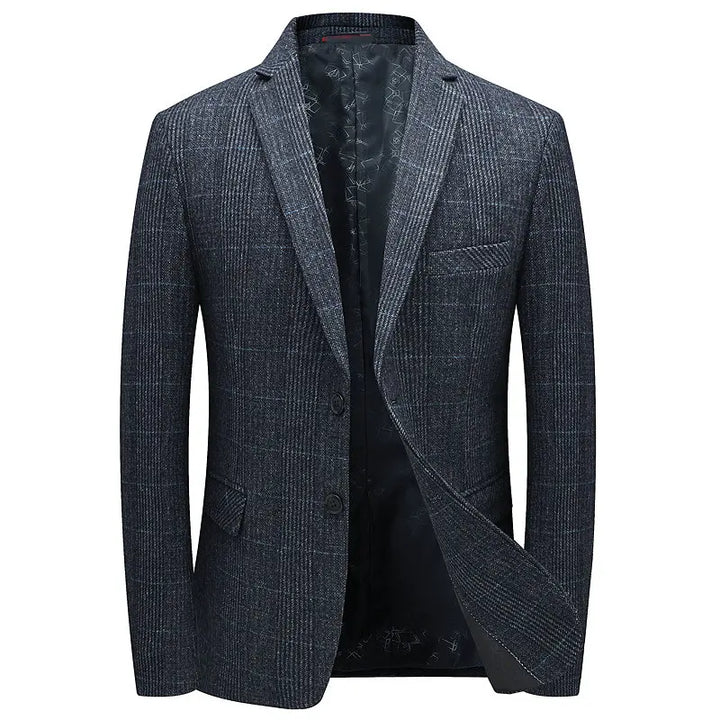 Elegant men's camel tailored jacket for smart casual outfits. Comfortable classic style for any event.