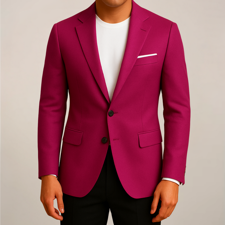Stylish men's tailored blazer, perfect for effortless elegance, versatile as a business or evening jacket.