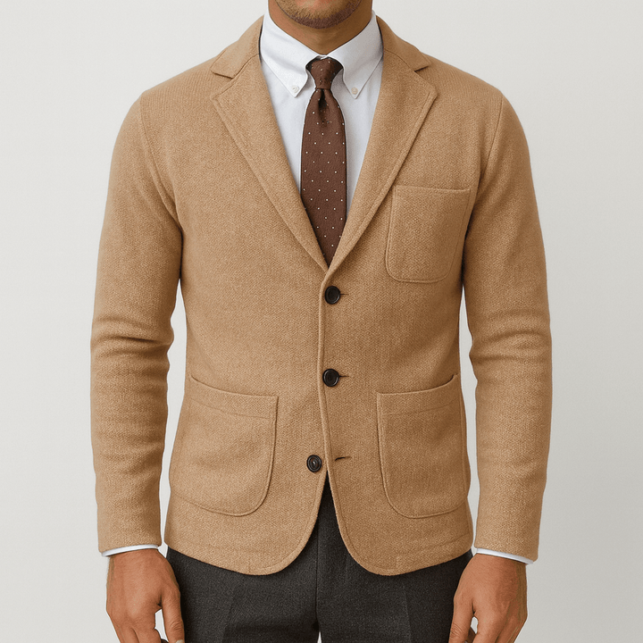 Men's classic tailored blazer jacket, perfect for formal and business casual occasions.