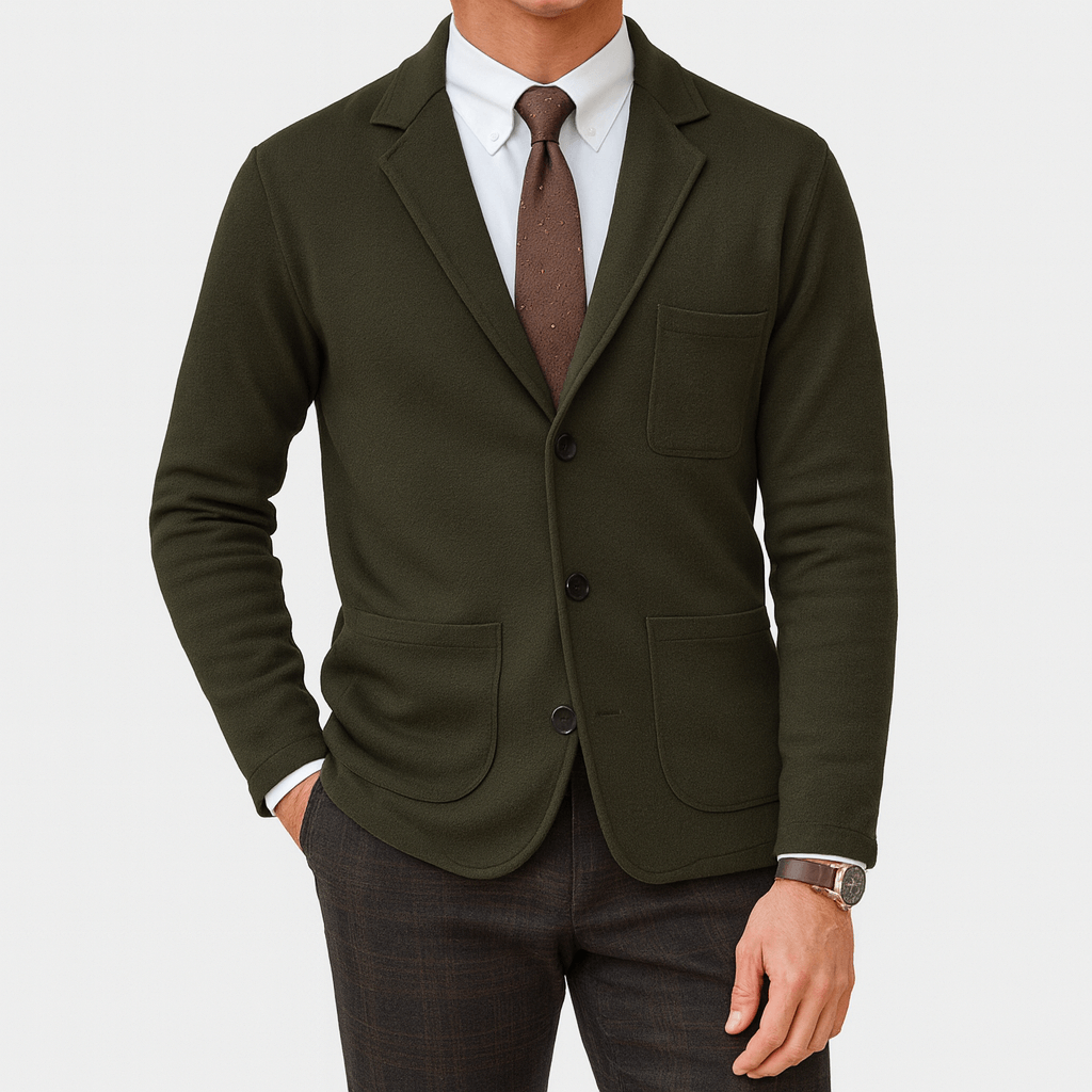 Men's tailored formal blazer for business and smart casual wear, a sleek professional fashion statement.