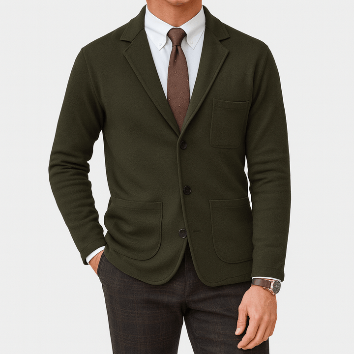 Men's tailored formal blazer for business and smart casual wear, a sleek professional fashion statement.
