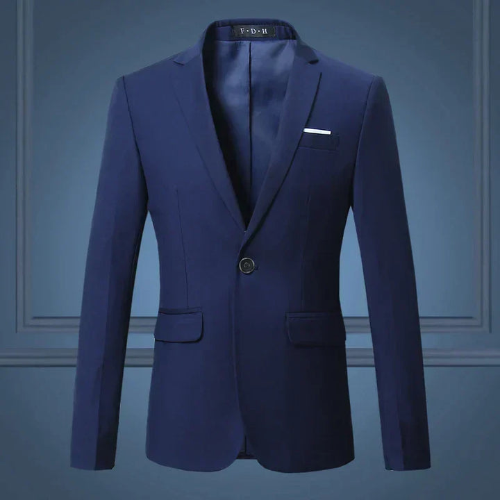 Elegant men's classic blazer for formal wear, business meetings & professional style.