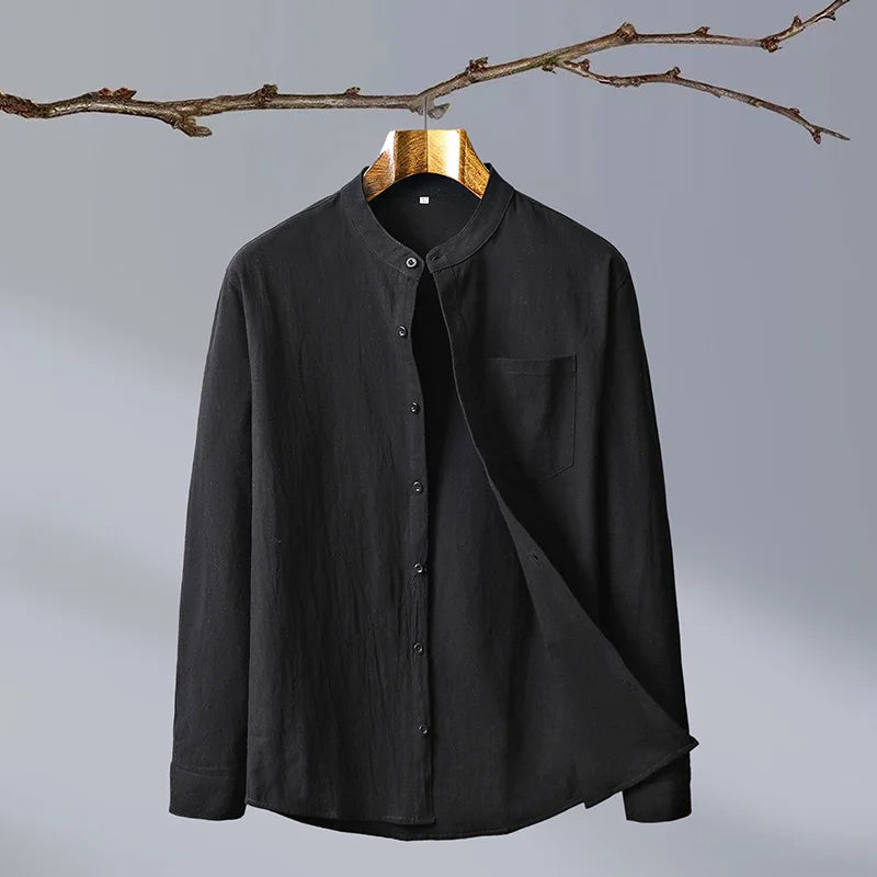 Everyday men's tailored button-up shirt, a classic long-sleeve piece for smart casual and workwear style.
