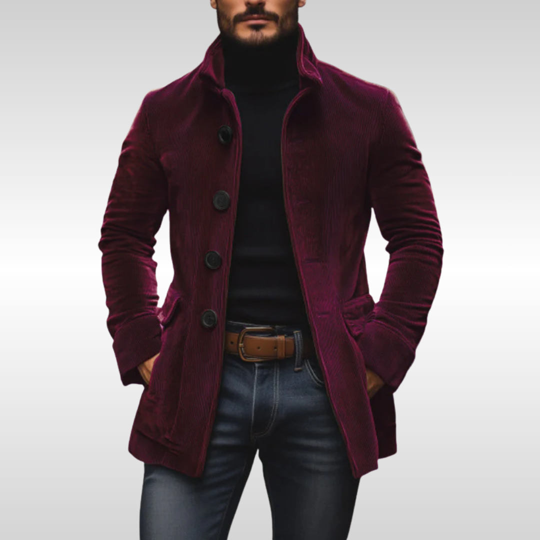 Classic men's tailored jacket for versatile fashion, suitable for everyday wear, fall, and winter styling.