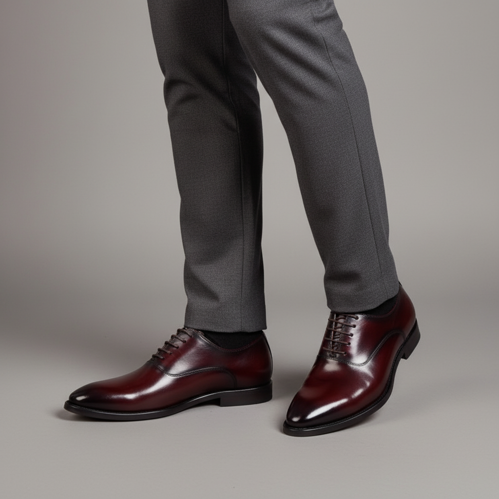 Men's classic tan leather dress shoes, Vernon style, with a polished finish and elegant design for formal wear.