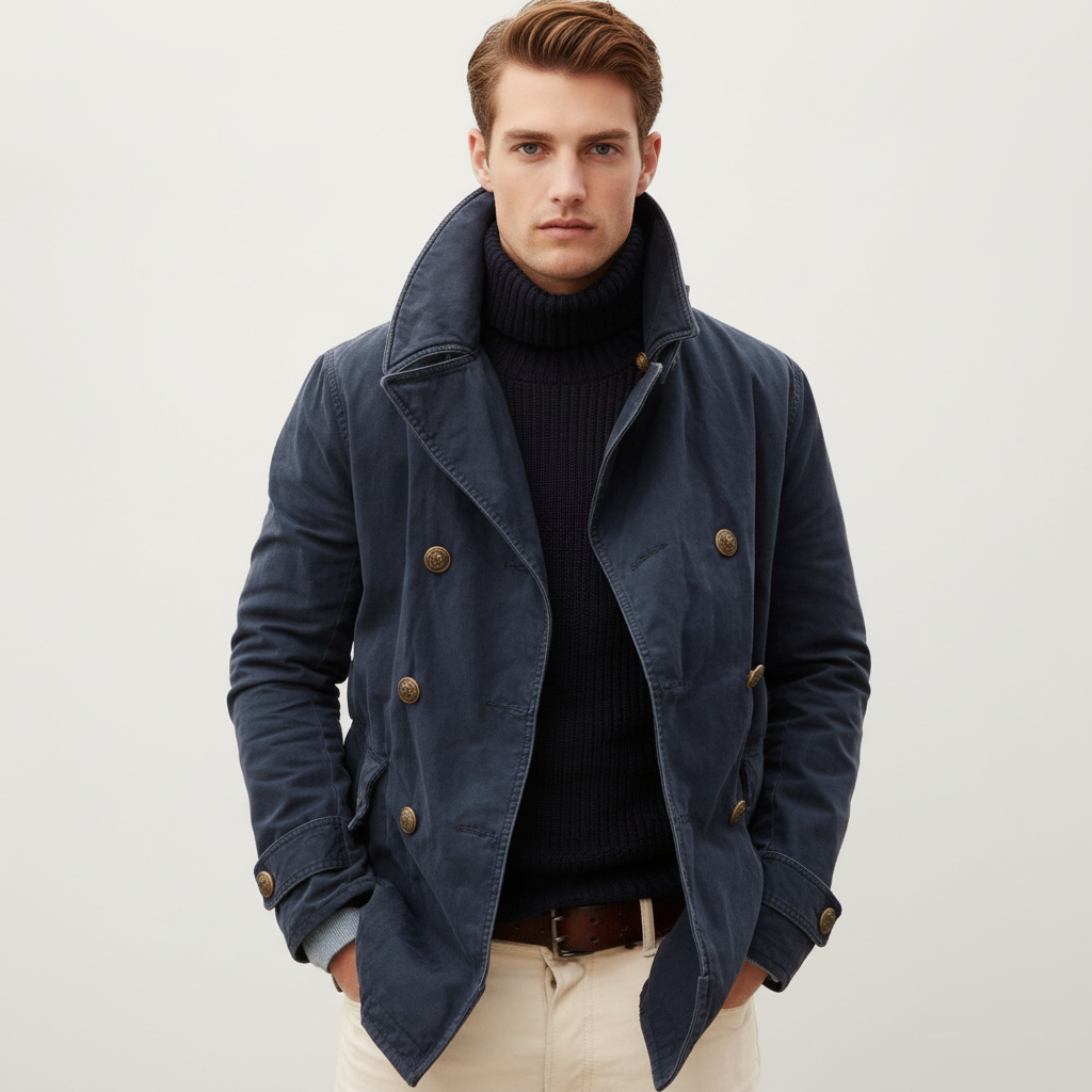Casual men's Finn transitional jacket, perfect for autumn with a classic design.