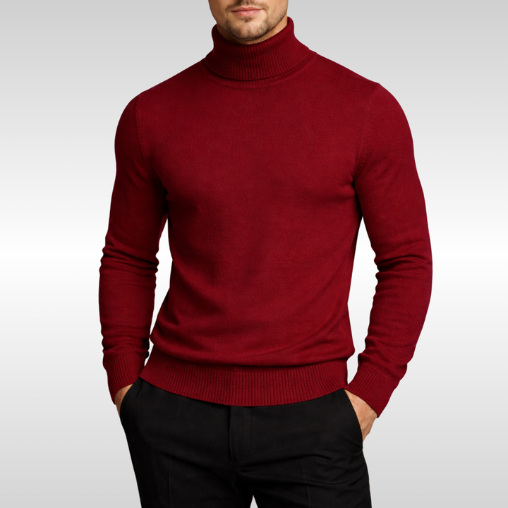 Essential Men's Turtleneck: Stylish, warm, and comfortable sweater for cold weather and winter fashion.