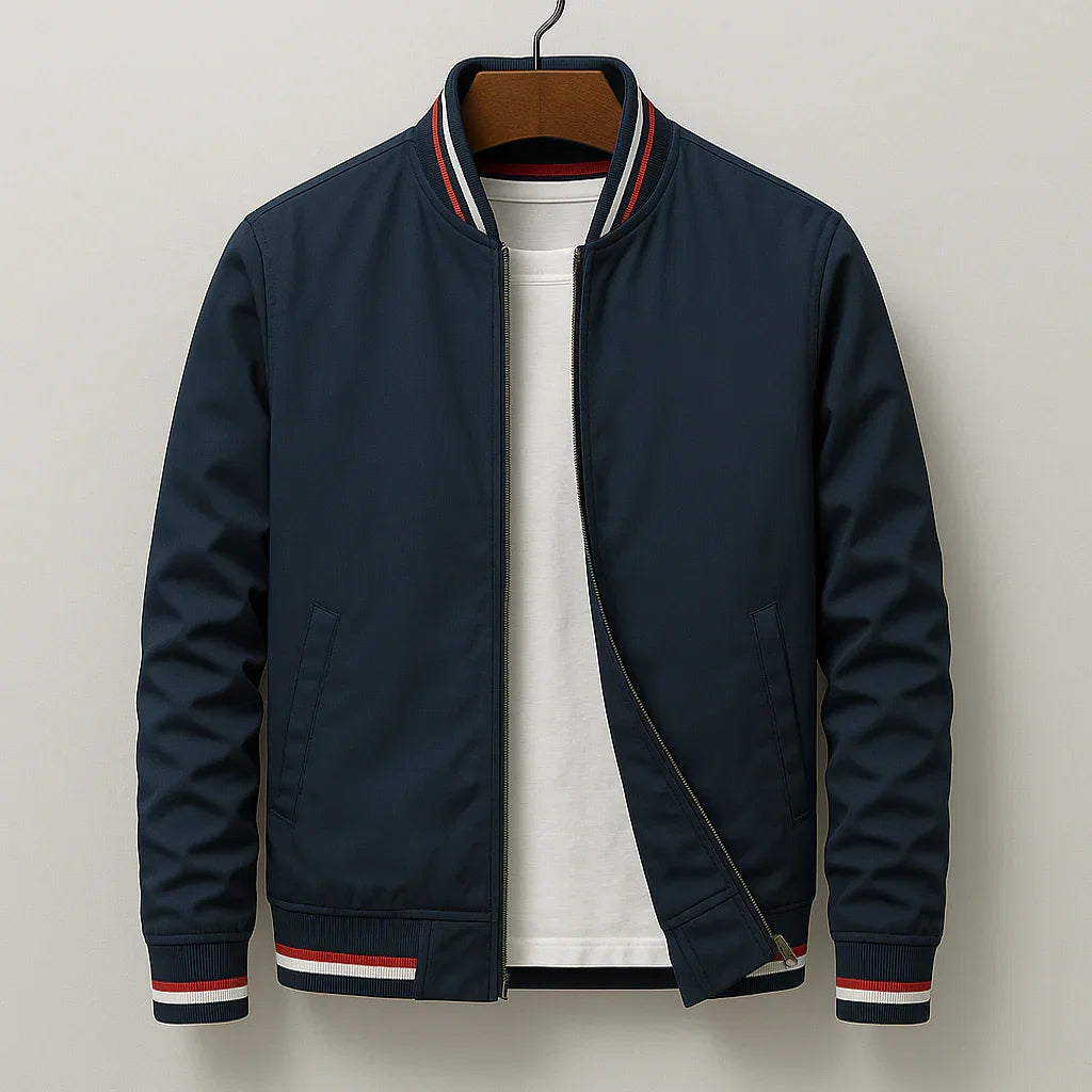 Men's classic varsity jacket with timeless retro style for versatile everyday casual outerwear and comfort.