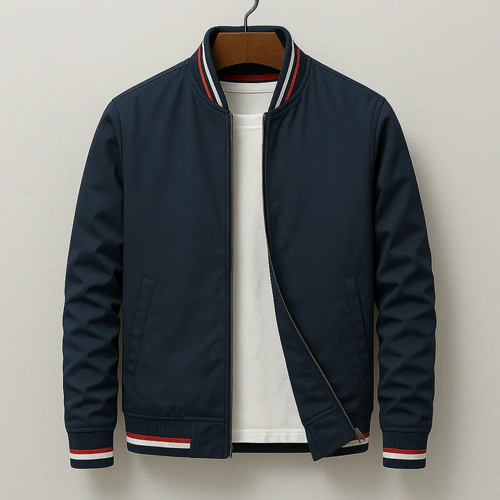 Men's classic varsity jacket with timeless retro style for versatile everyday casual outerwear and comfort.