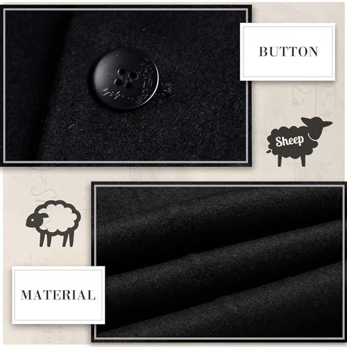Men's elegant button front trench coat, a warm wool blend essential for fall and winter.