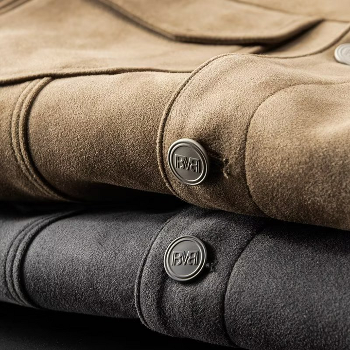 Fall fashion: Khaki Men's Clayton Snap-Button Utility Jacket, durable outerwear for men.