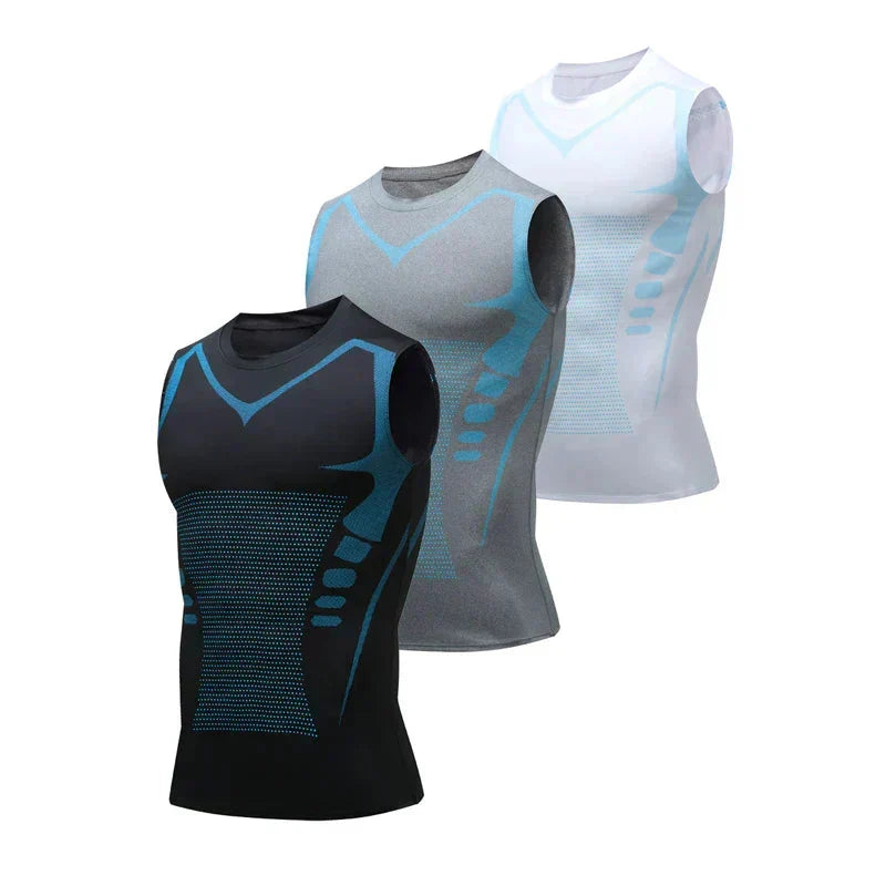 Armando men's close-fit graphic print training top. Ideal for gym wear, workout & active lifestyle.