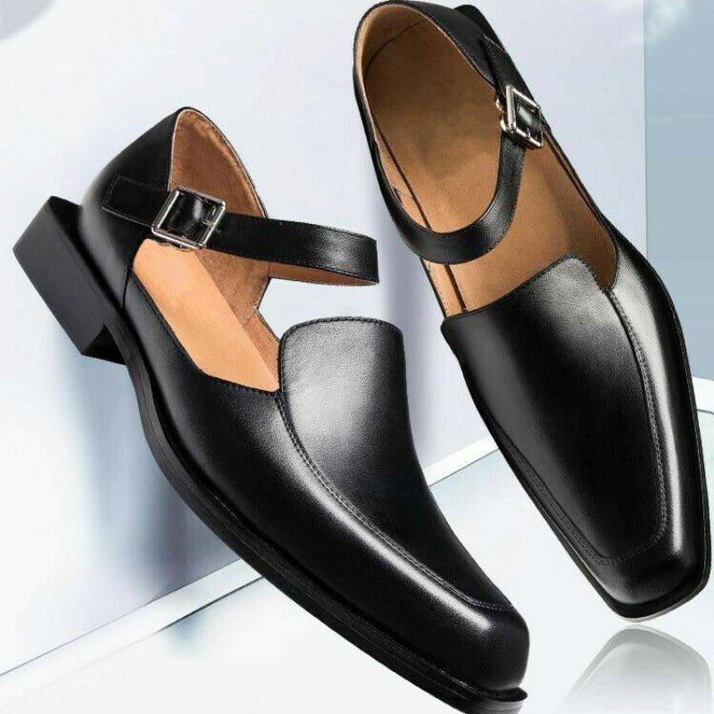 Men's closed toe ankle strap sandals for all-day comfort. Versatile slip-on design for casual or semi-formal wear.