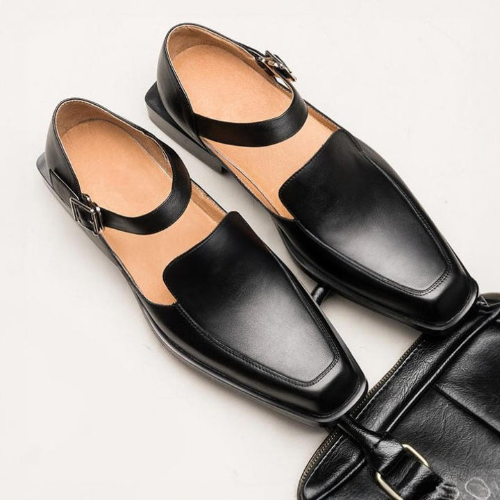 Modern men's closed toe sandals with ankle strap. Comfortable & versatile for casual, semi-formal, all-season wear.
