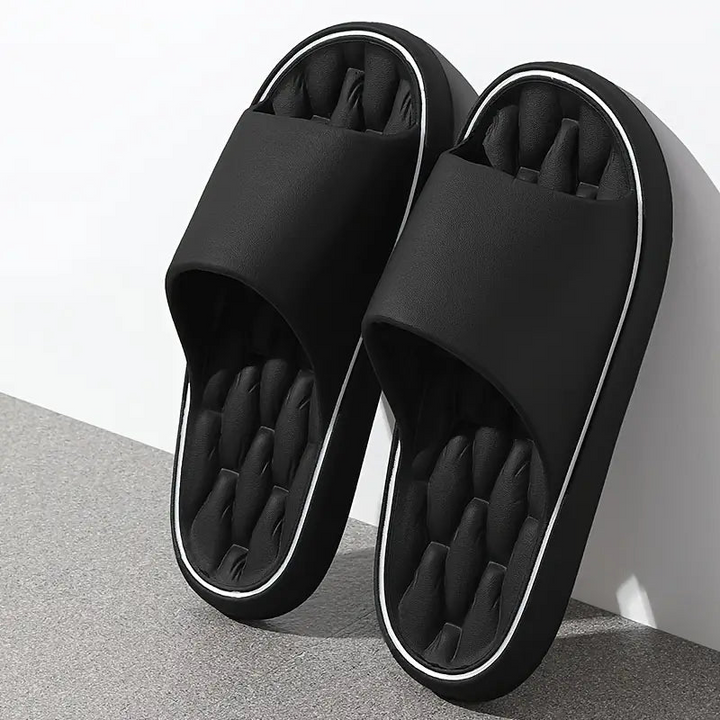Men's Cloud Cushion Pillow Slides, ultra-comfortable slip-on sandals. Soft, cushioned sole for all-day wear.
