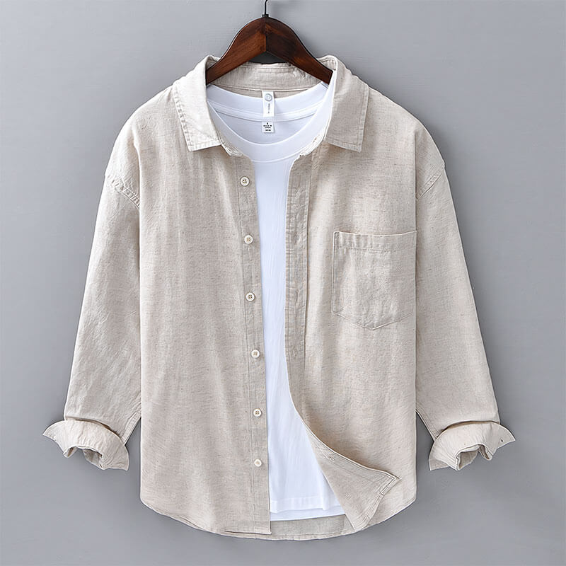 Men's Coastal Button-Down Shirt, relaxed fit, perfect for summer vacation & resort wear.
