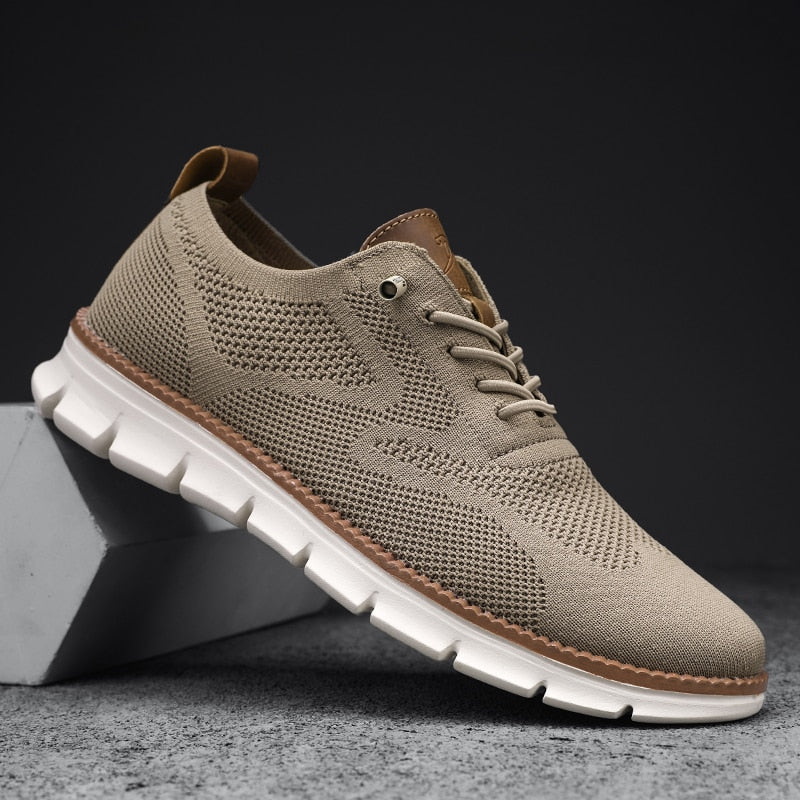 Overhead view of Colin men's casual mesh shoes, showcasing the slip-on design and breathable upper